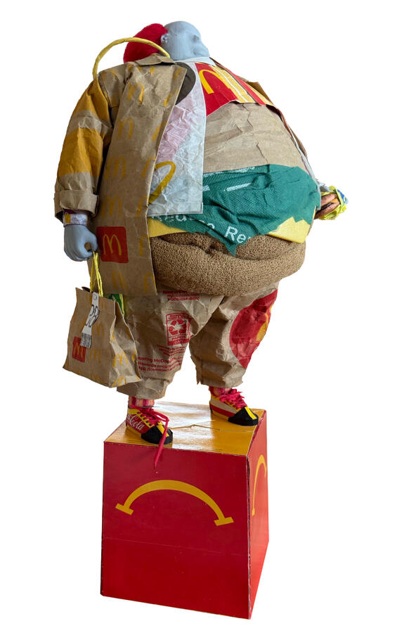 Recycled box and bags 26 x 28 x 10 inch