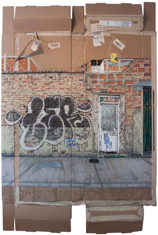 Acrylic on cardboard